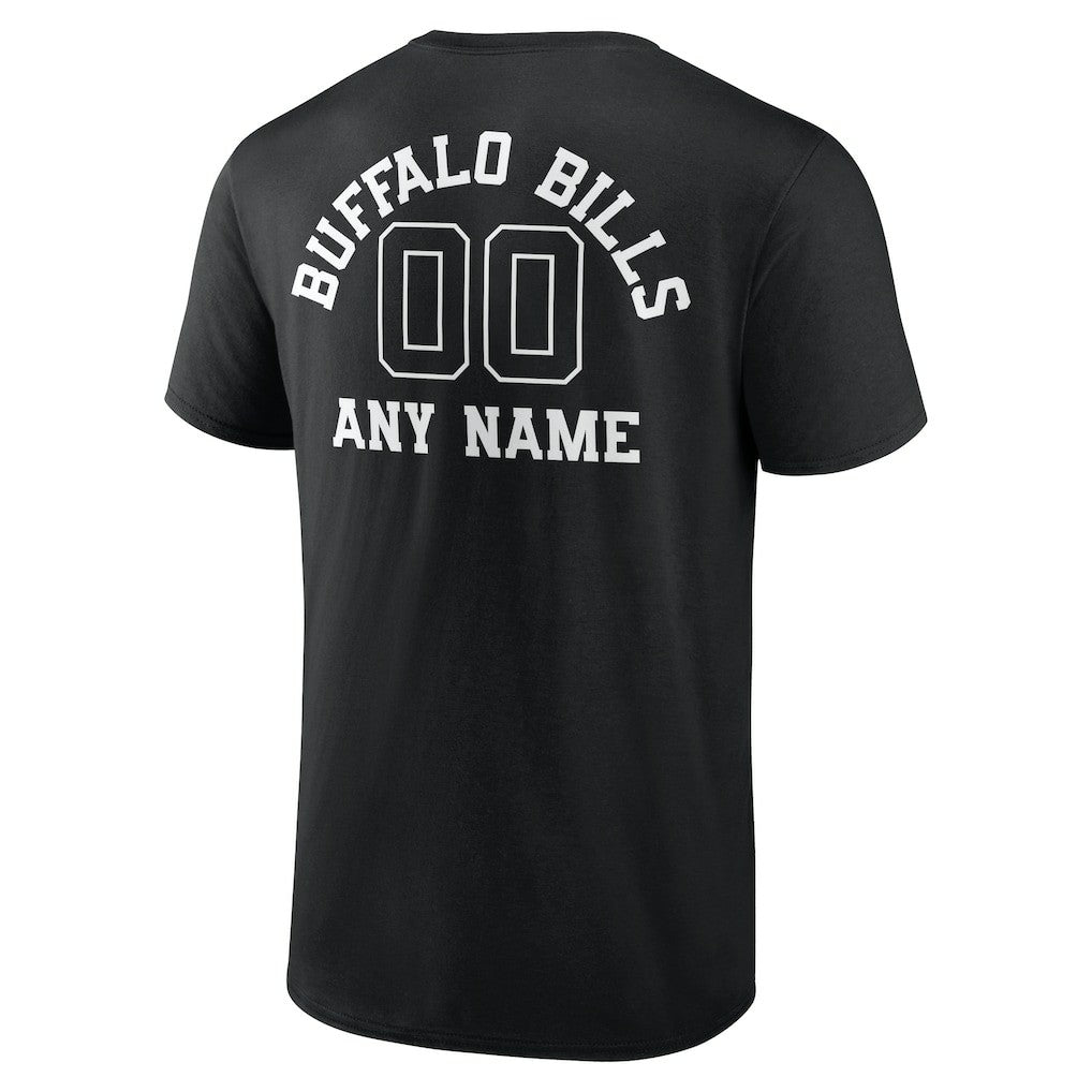 Buffalo Bills Personalized Name & Number Monochrome T-Shirt - Black - NFL