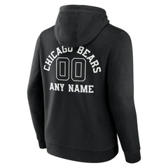 Chicago Bears Personalized Name & Number Pullover Hoodie - Black - NFL