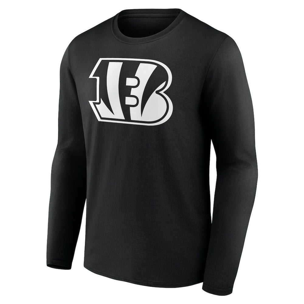 Cincinnati Bengals Personalized Name & Number Monochrome Long Sleeve T-Shirt - Black - NFL