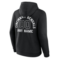 Cincinnati Bengals Personalized Name & Number Pullover Hoodie - Black - NFL