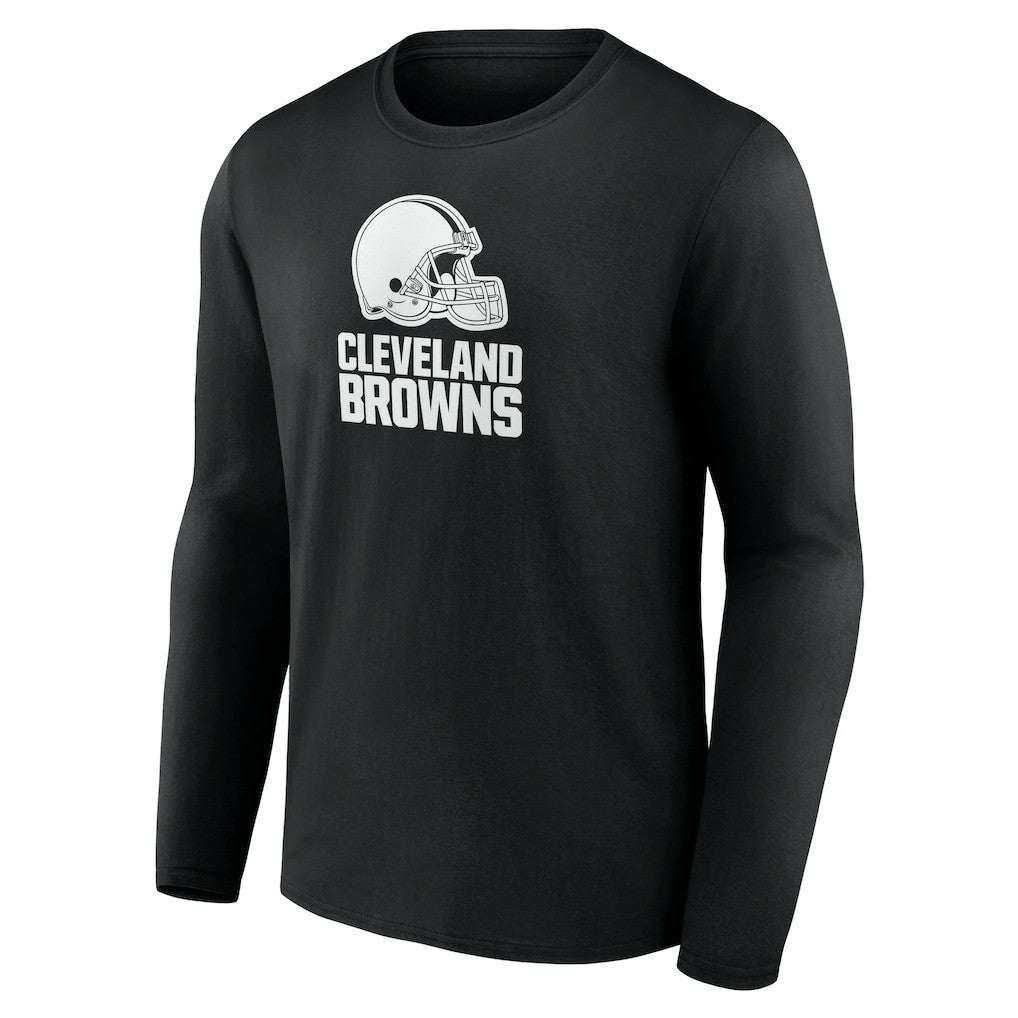 Cleveland Browns Personalized Name & Number Monochrome Long Sleeve T-Shirt - Black - NFL