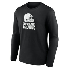 Cleveland Browns Personalized Name & Number Monochrome Long Sleeve T-Shirt - Black - NFL