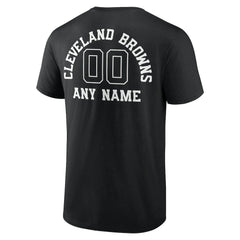 Cleveland Browns Personalized Name & Number Monochrome T-Shirt - Black - NFL