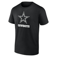 Dallas Cowboys Personalized Name & Number Monochrome T-Shirt - Black - NFL