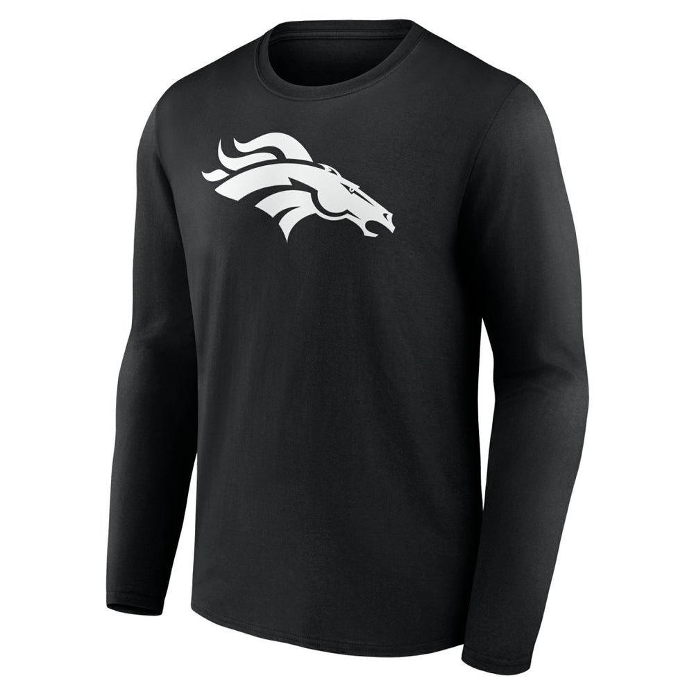 Denver Broncos Personalized Name & Number Monochrome Long Sleeve T-Shirt - Black - NFL