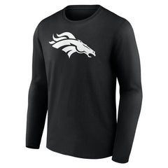 Denver Broncos Personalized Name & Number Monochrome Long Sleeve T-Shirt - Black - NFL
