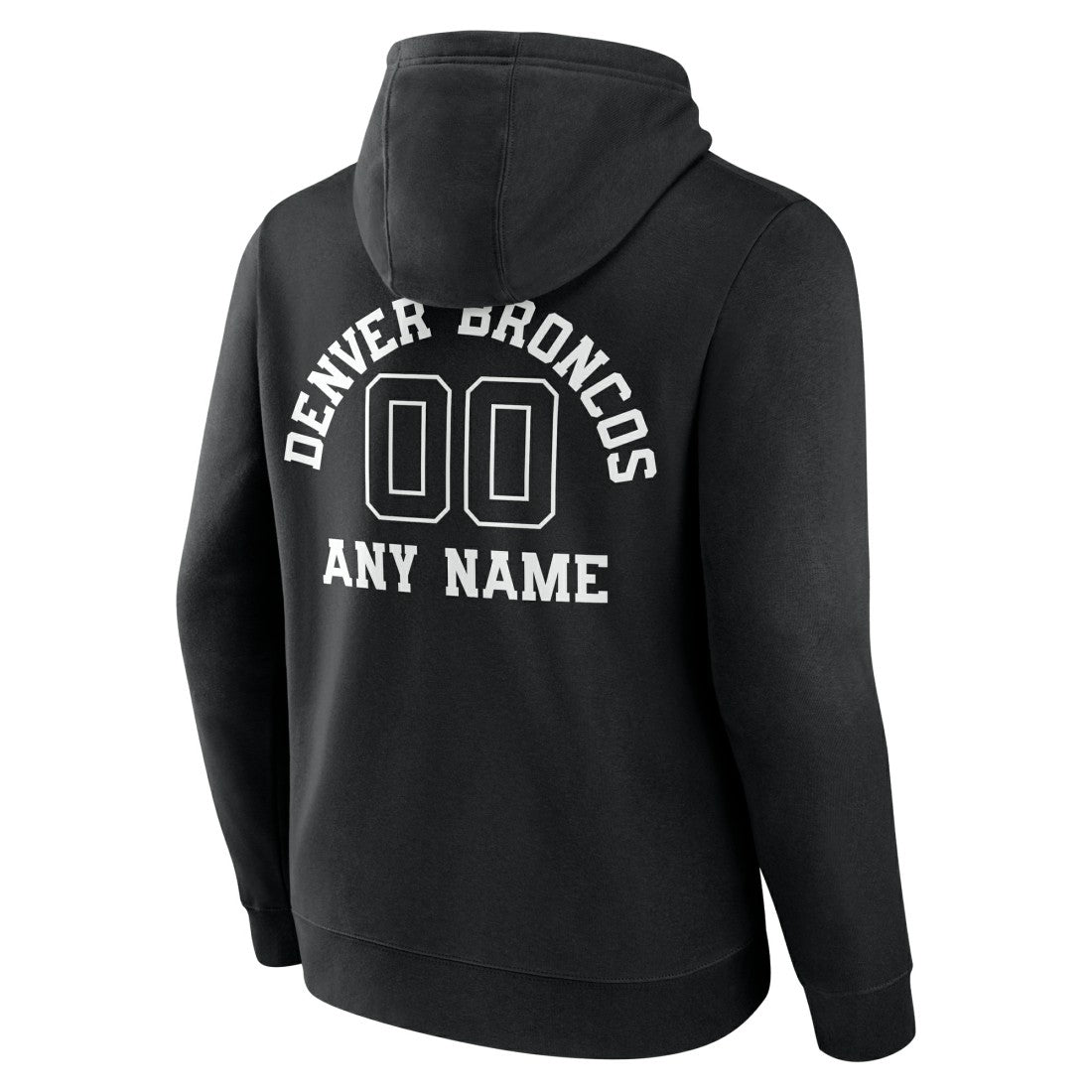 Denver Broncos Personalized Name & Number Pullover Hoodie - Black - NFL
