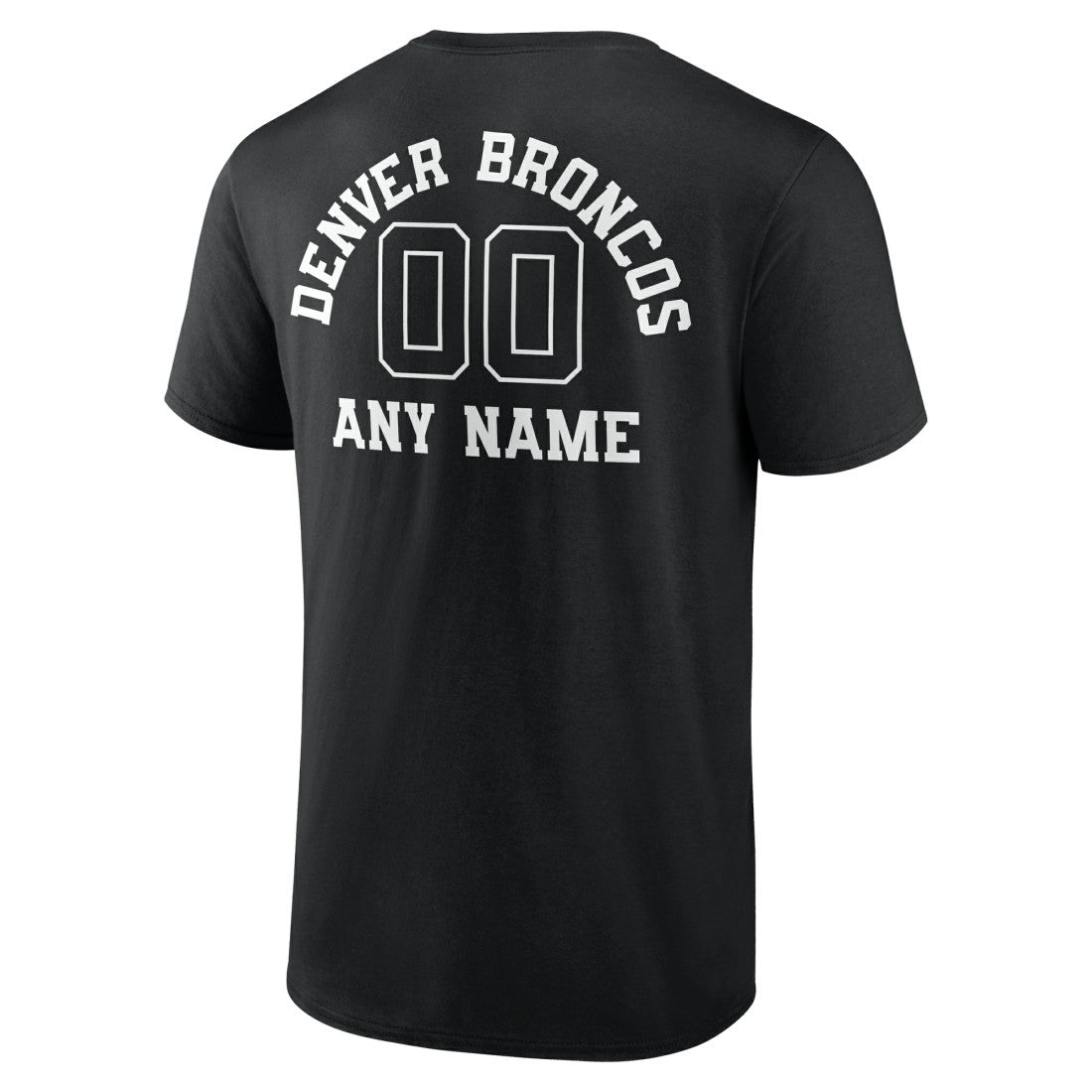 Denver Broncos Personalized Name & Number Monochrome T-Shirt - Black - NFL