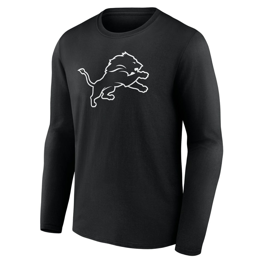 Detroit Lions Personalized Name & Number Monochrome Long Sleeve T-Shirt - Black - NFL