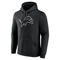 Detroit Lions Personalized Name & Number Pullover Hoodie - Black - NFL