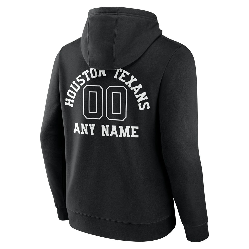 Houston Texans Personalized Name & Number Pullover Hoodie - Black - NFL