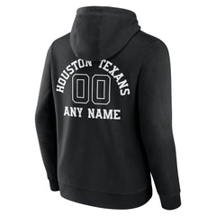 Houston Texans Personalized Name & Number Pullover Hoodie - Black - NFL