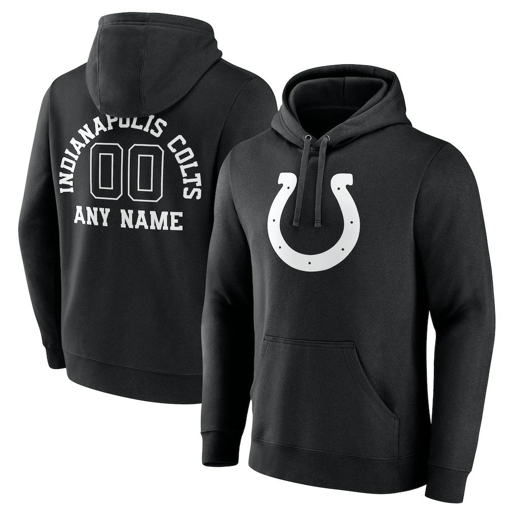 Indianapolis Colts Personalized Name & Number Pullover Hoodie - Black - NFL