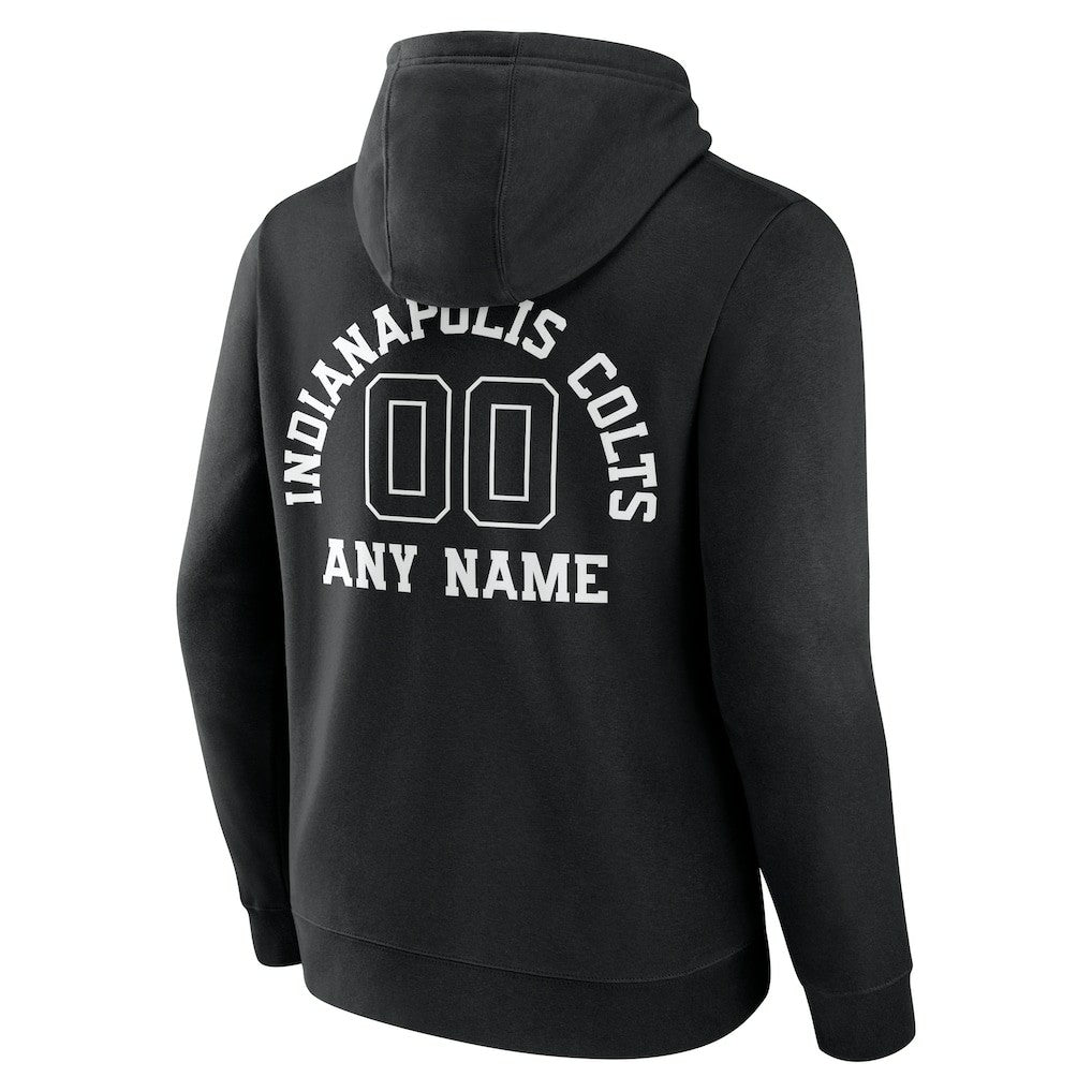 Indianapolis Colts Personalized Name & Number Pullover Hoodie - Black - NFL