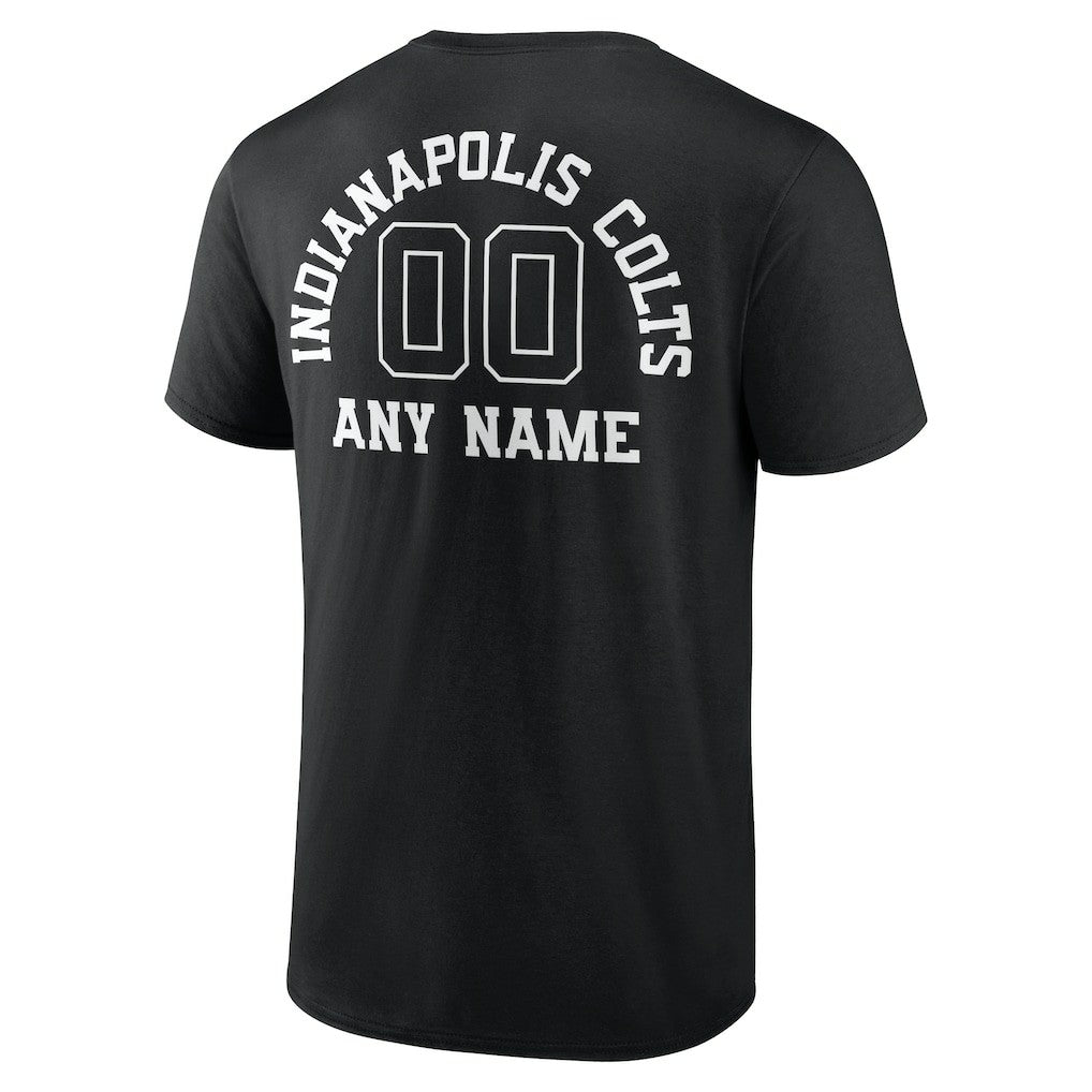 Indianapolis Colts Personalized Name & Number Monochrome T-Shirt - Black - NFL