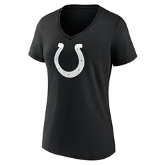 Indianapolis Colts Women's Personalized Name & Number Monochrome V-Neck T-Shirt - Black - NFL