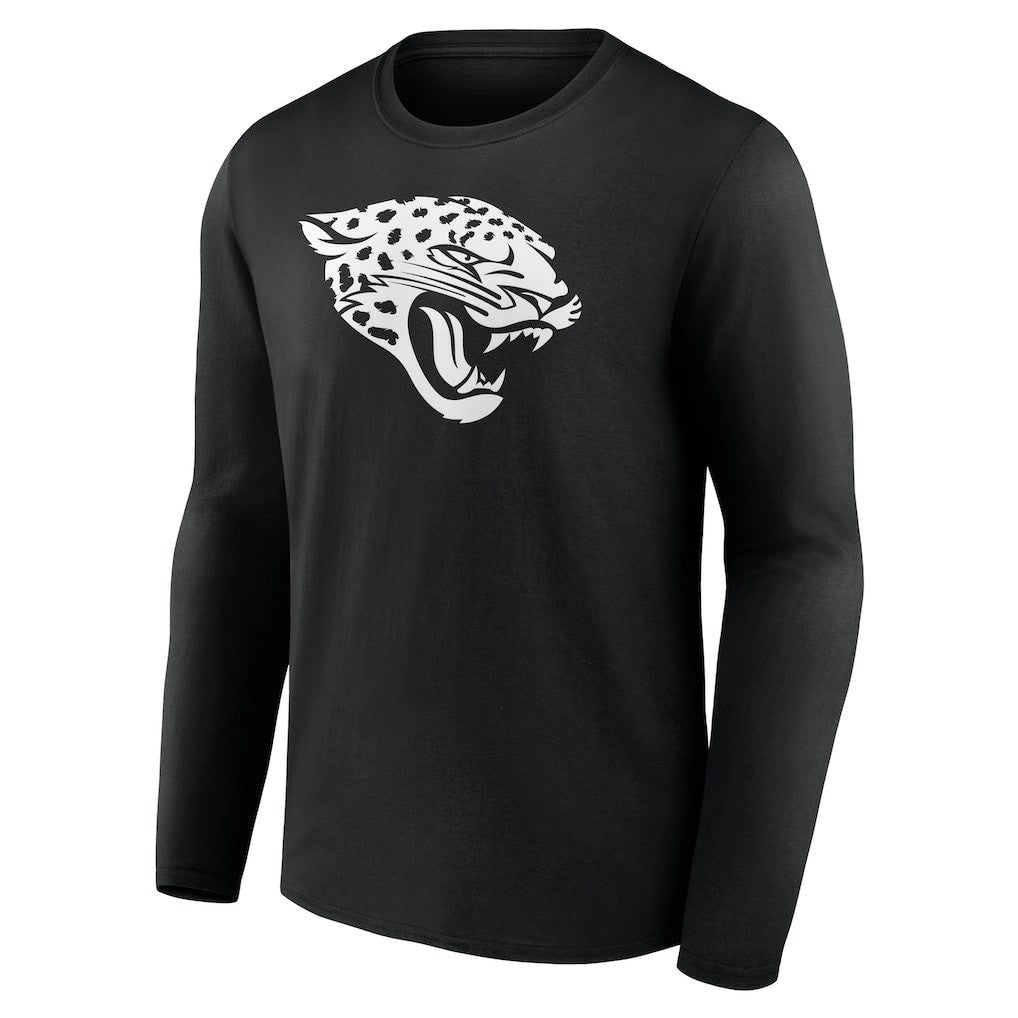 Jacksonville Jaguars Personalized Name & Number Monochrome Long Sleeve T-Shirt - Black - NFL