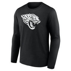 Jacksonville Jaguars Personalized Name & Number Monochrome Long Sleeve T-Shirt - Black - NFL
