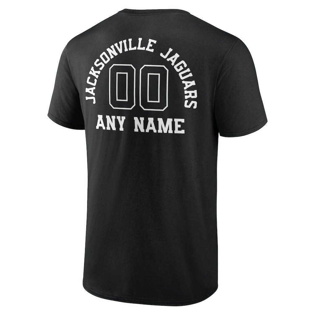 Jacksonville Jaguars Personalized Name & Number Monochrome T-Shirt - Black - NFL