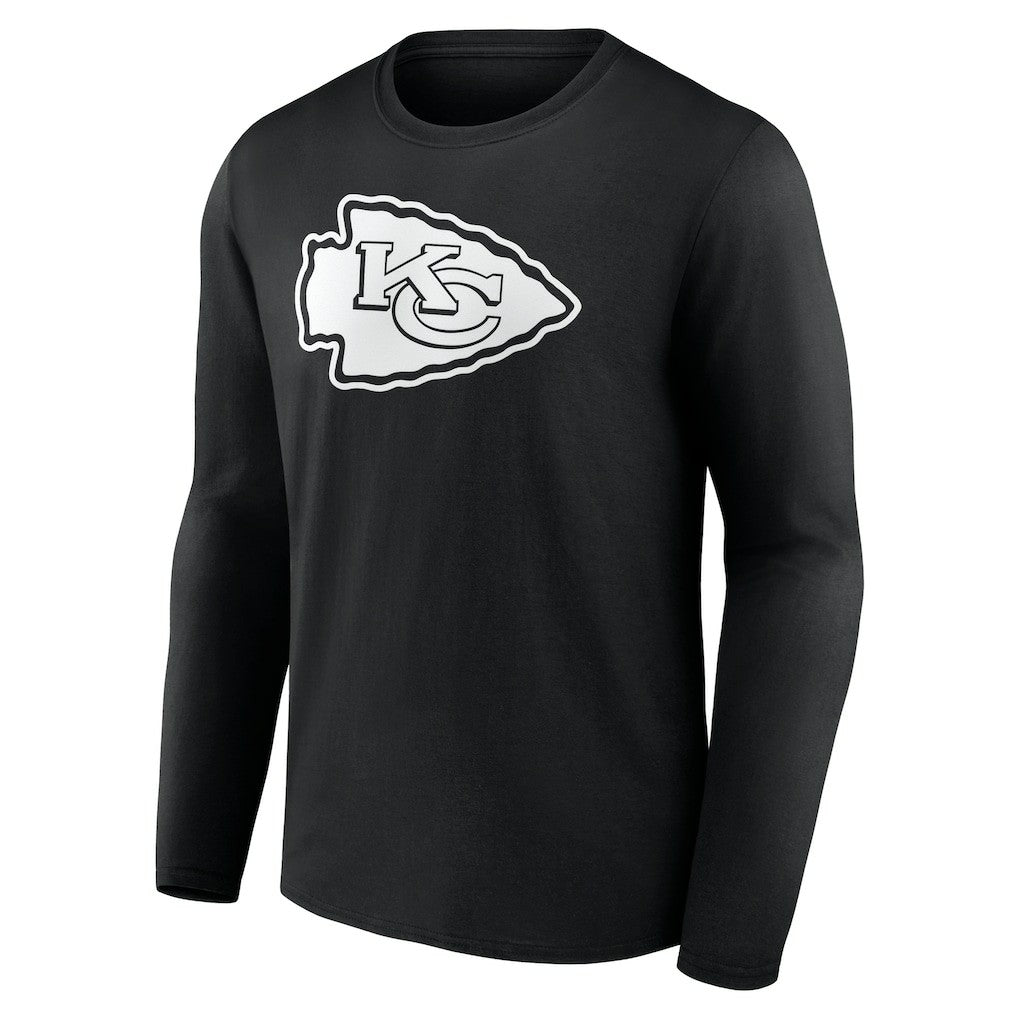 Kansas City Chiefs Personalized Name & Number Monochrome Long Sleeve T-Shirt - Black - NFL