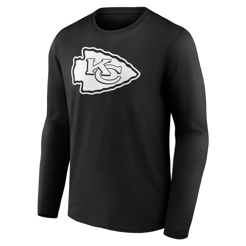 Kansas City Chiefs Personalized Name & Number Monochrome Long Sleeve T-Shirt - Black - NFL