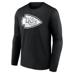 Kansas City Chiefs Personalized Name & Number Monochrome Long Sleeve T-Shirt - Black - NFL