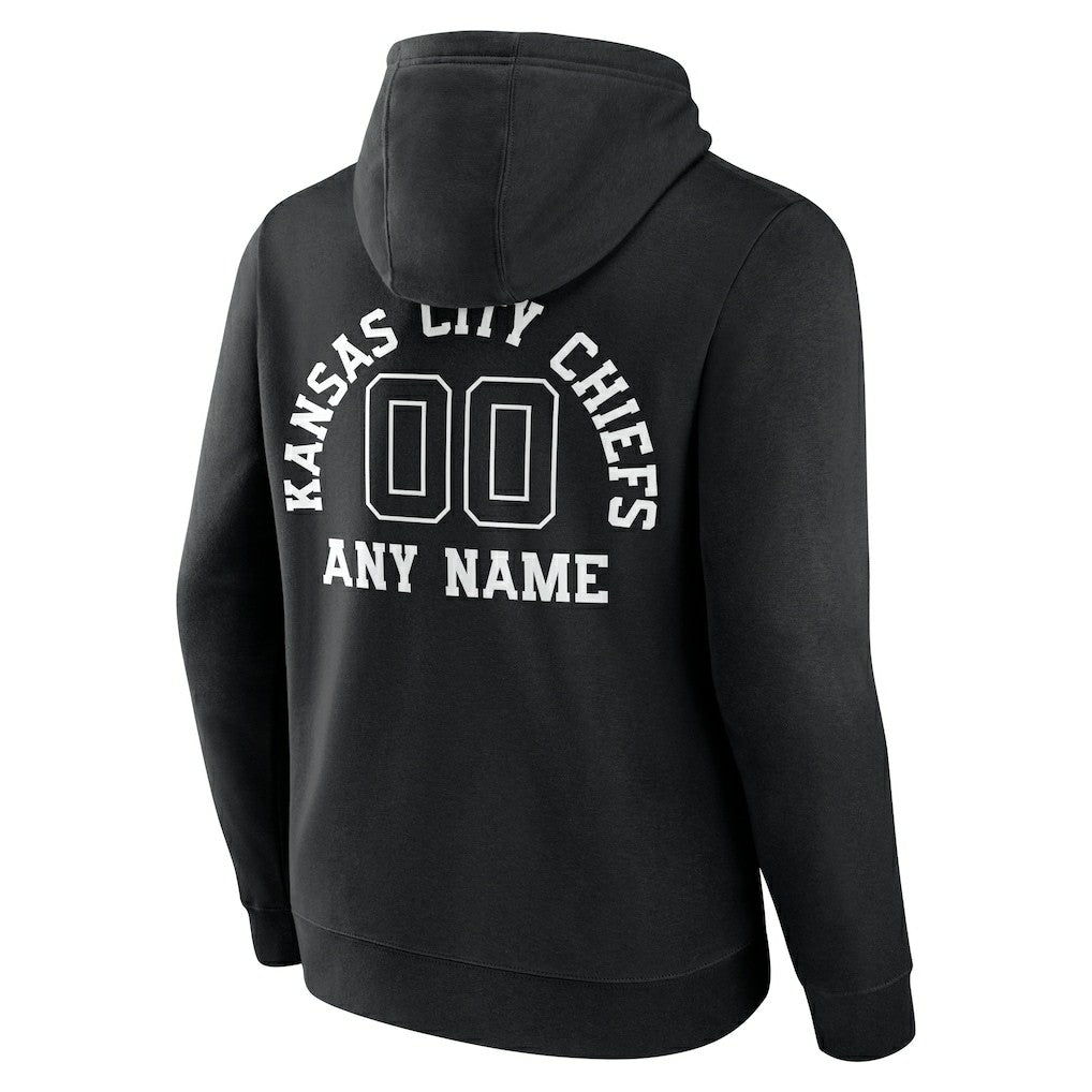 Kansas City Chiefs Personalized Name & Number Pullover Hoodie - Black - NFL