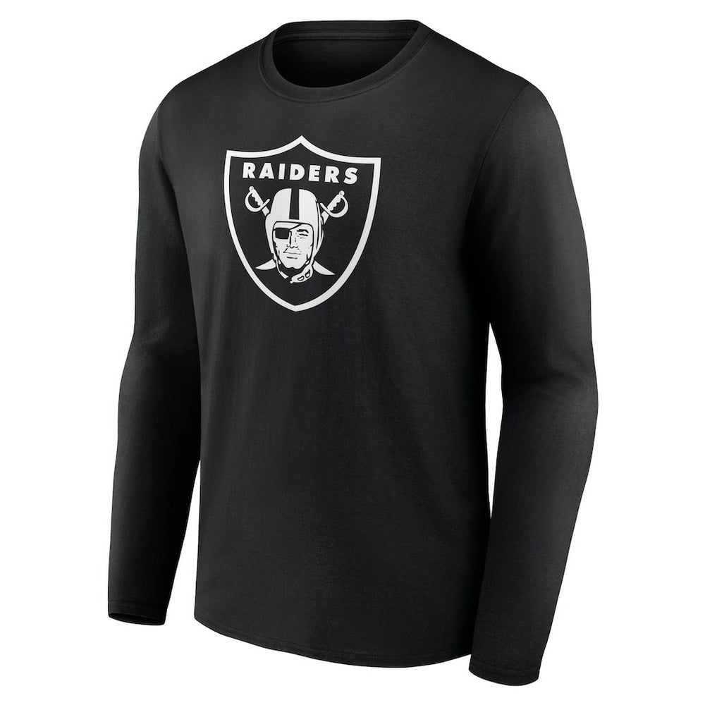 Las Vegas Raiders Personalized Name & Number Monochrome Long Sleeve T-Shirt - Black - NFL