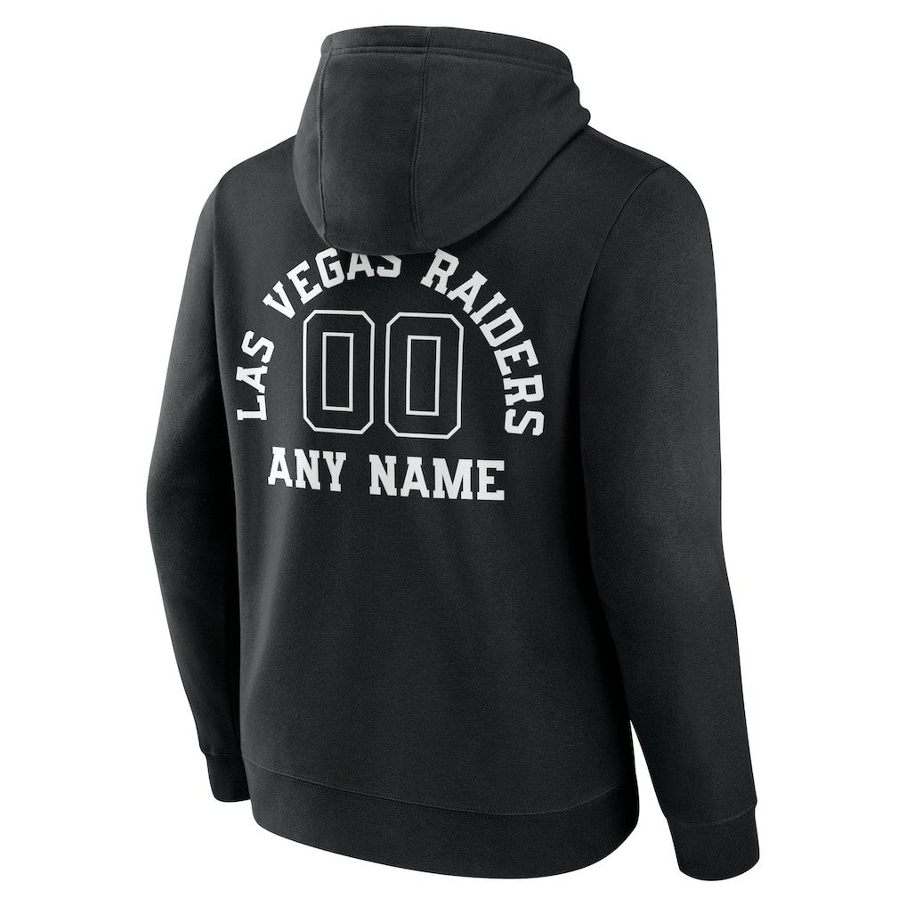 Las Vegas Raiders Personalized Name & Number Pullover Hoodie - Black - NFL
