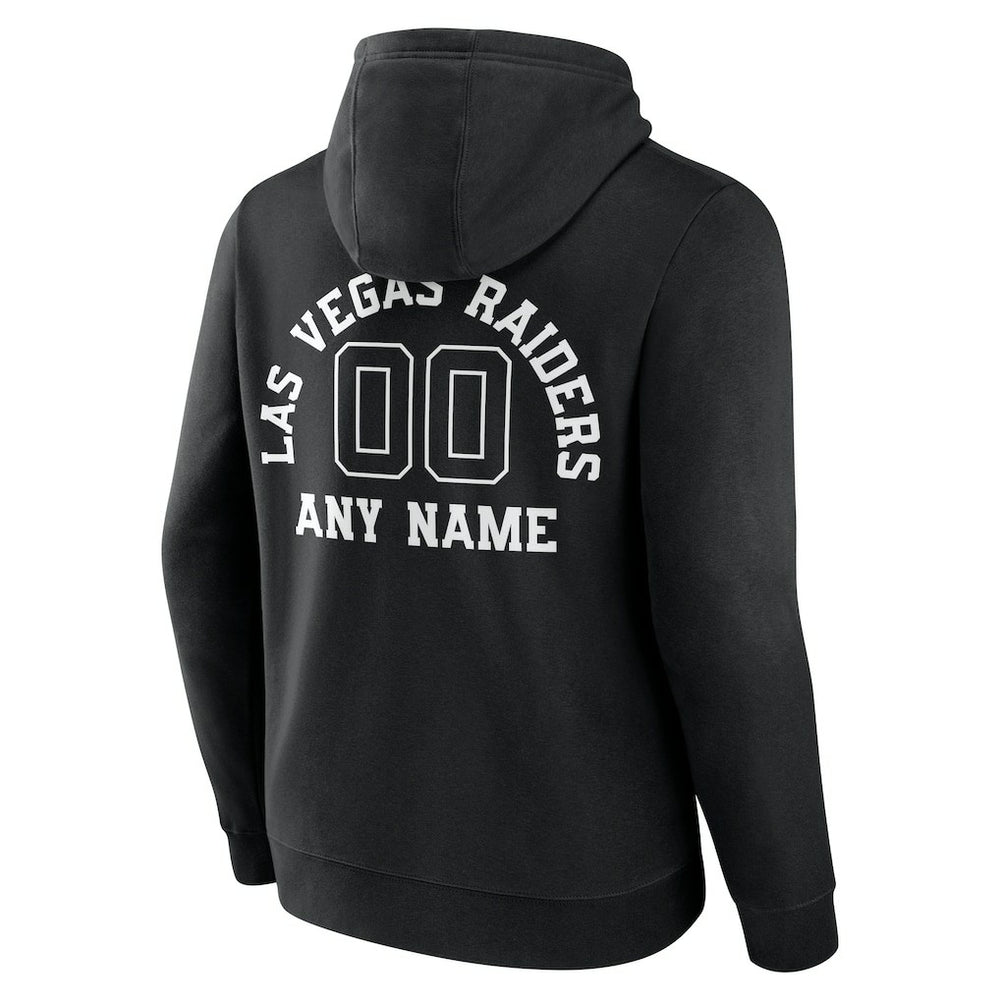 Las Vegas Raiders Personalized Name & Number Pullover Hoodie - Black - NFL