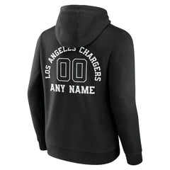 Los Angeles Chargers Personalized Name & Number Pullover Hoodie - Black - NFL