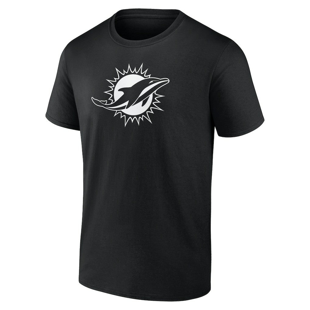 Miami Dolphins Personalized Name & Number Monochrome T-Shirt - Black - NFL
