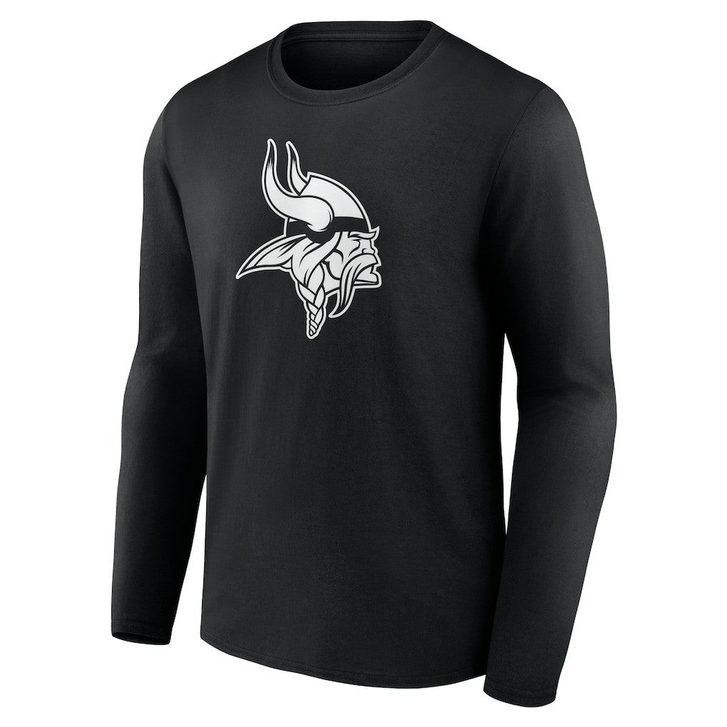 Minnesota Vikings Personalized Name & Number Monochrome Long Sleeve T-Shirt - Black - NFL