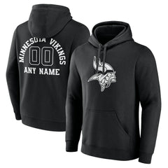 Minnesota Vikings Personalized Name & Number Pullover Hoodie - Black - NFL