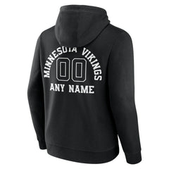 Minnesota Vikings Personalized Name & Number Pullover Hoodie - Black - NFL