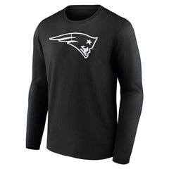 New England Patriots Personalized Name & Number Monochrome Long Sleeve T-Shirt - Black - NFL