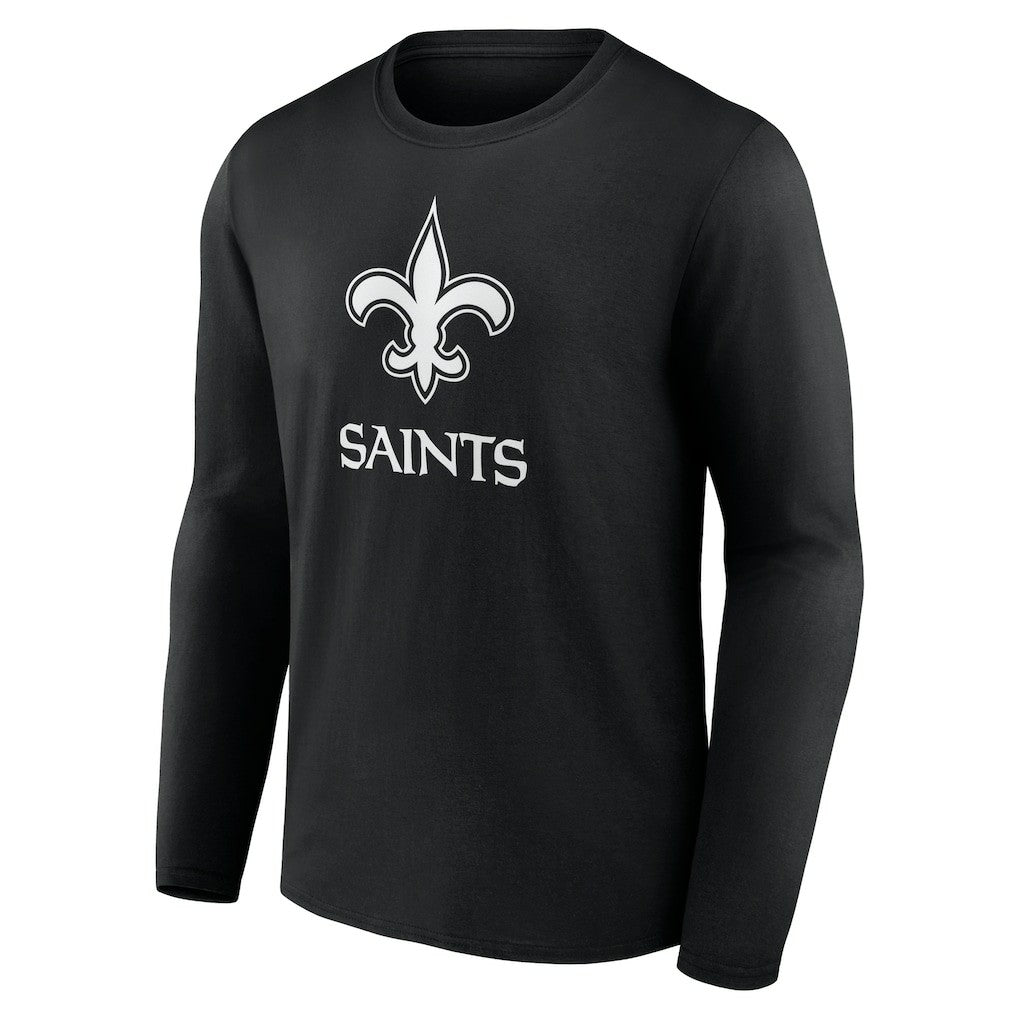 New Orleans Saints Personalized Name & Number Monochrome Long Sleeve T-Shirt - Black - NFL