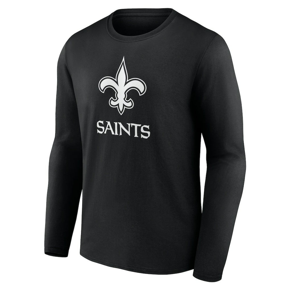 New Orleans Saints Personalized Name & Number Monochrome Long Sleeve T-Shirt - Black - NFL