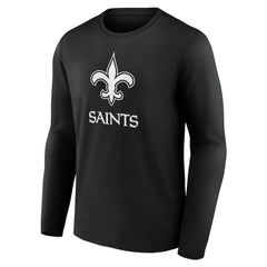 New Orleans Saints Personalized Name & Number Monochrome Long Sleeve T-Shirt - Black - NFL