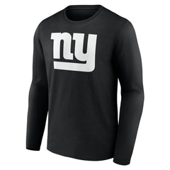 New York Giants Personalized Name & Number Monochrome Long Sleeve T-Shirt - Black - NFL