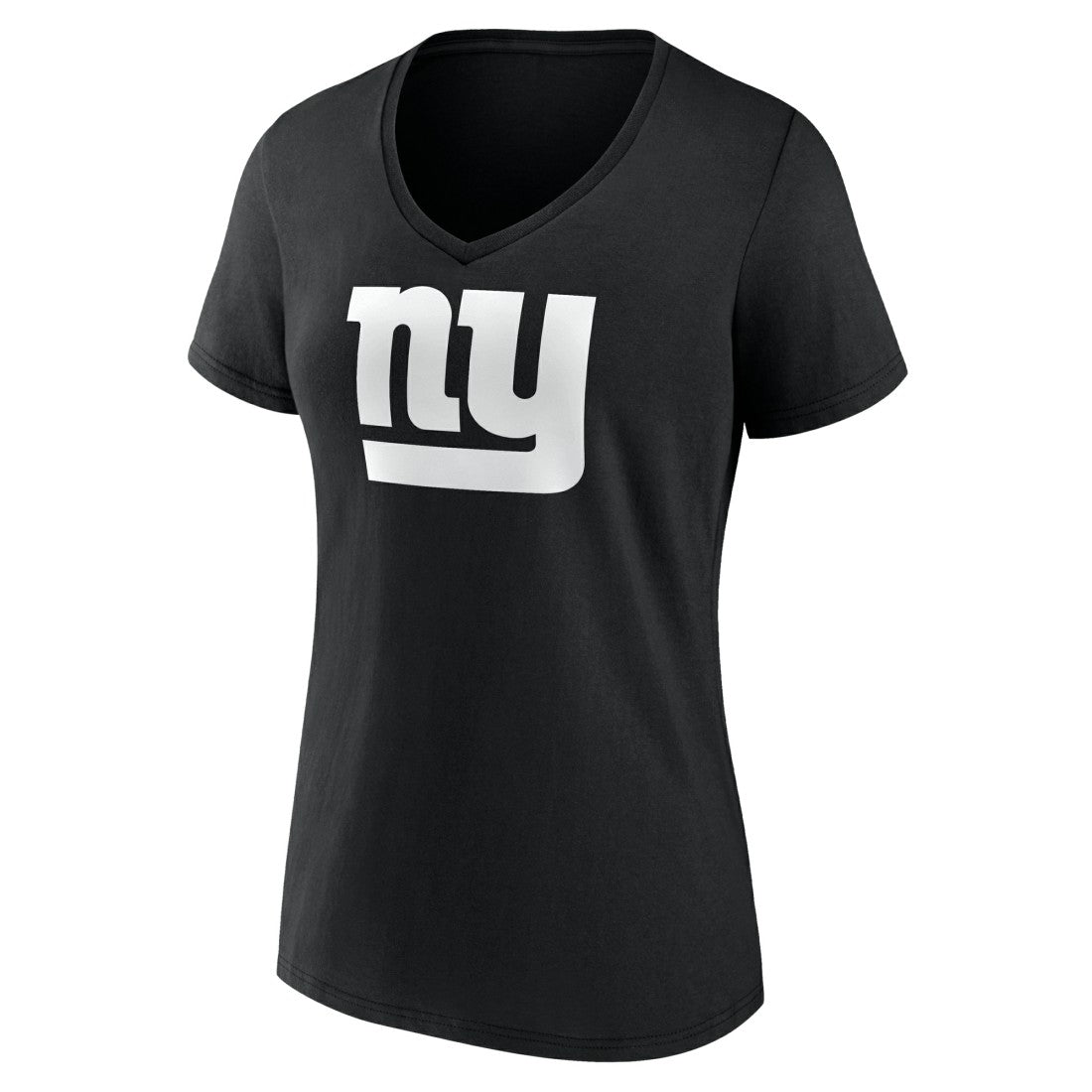 New York Giants Women's Personalized Name & Number Monochrome V-Neck T-Shirt - Black - NFL