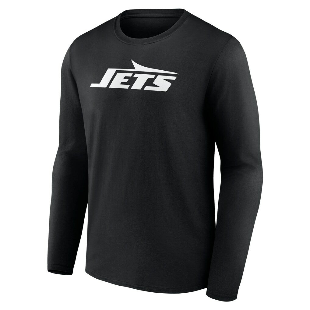 New York Jets Personalized Name & Number Monochrome Long Sleeve T-Shirt - Black - NFL