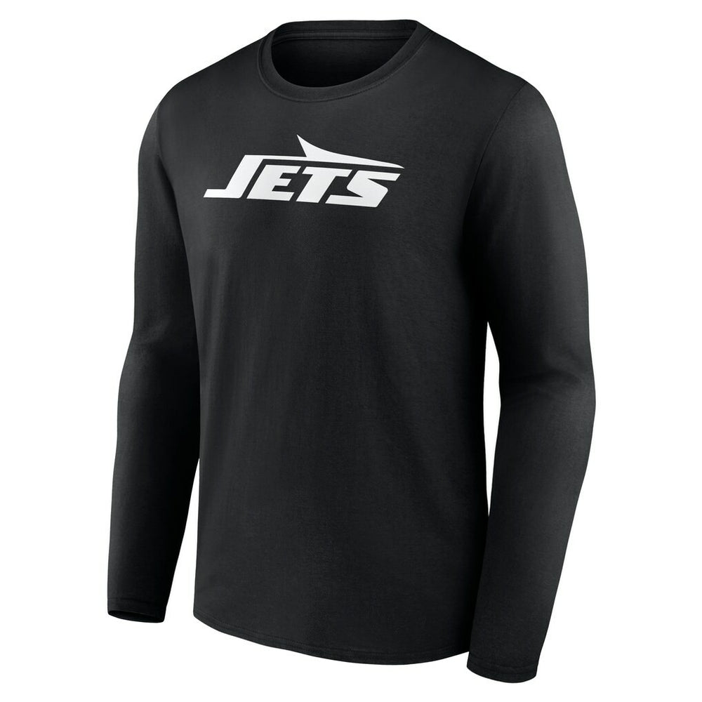 New York Jets Personalized Name & Number Monochrome Long Sleeve T-Shirt - Black - NFL
