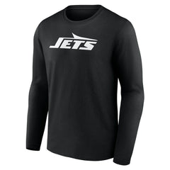 New York Jets Personalized Name & Number Monochrome Long Sleeve T-Shirt - Black - NFL