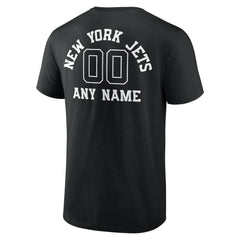 New York Jets Personalized Name & Number Monochrome T-Shirt - Black - NFL