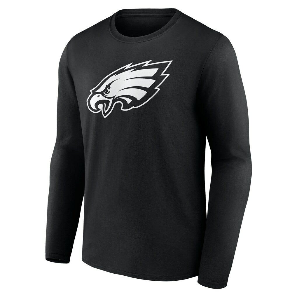 Philadelphia Eagles Personalized Name & Number Monochrome Long Sleeve T-Shirt - Black - NFL