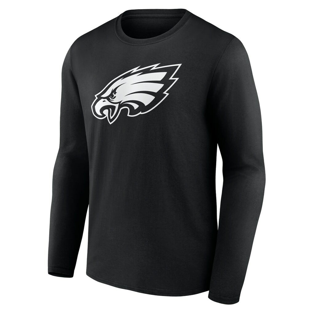 Philadelphia Eagles Personalized Name & Number Monochrome Long Sleeve T-Shirt - Black - NFL