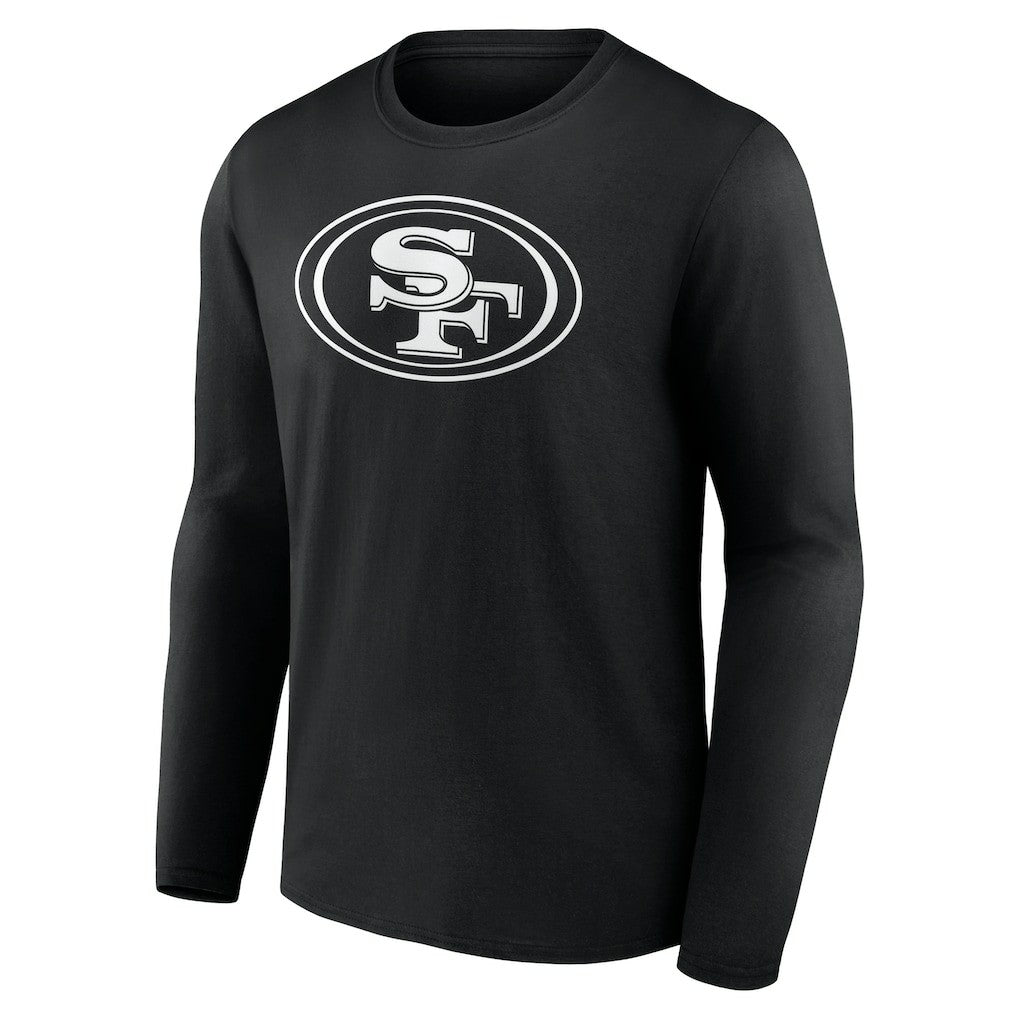 San Francisco 49ers Personalized Name & Number Monochrome Long Sleeve T-Shirt - Black - NFL