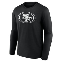 San Francisco 49ers Personalized Name & Number Monochrome Long Sleeve T-Shirt - Black - NFL