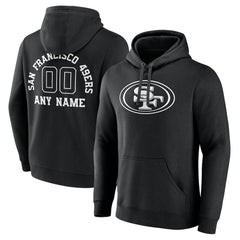 San Francisco 49ers Personalized Name & Number Pullover Hoodie - Black - NFL